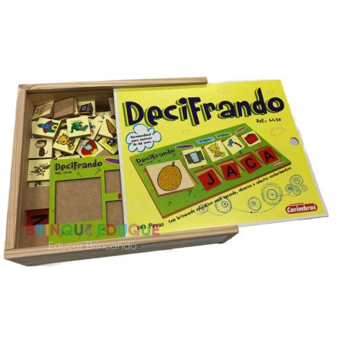 Decifrando Jogo Educativo 203 Peças Madeira